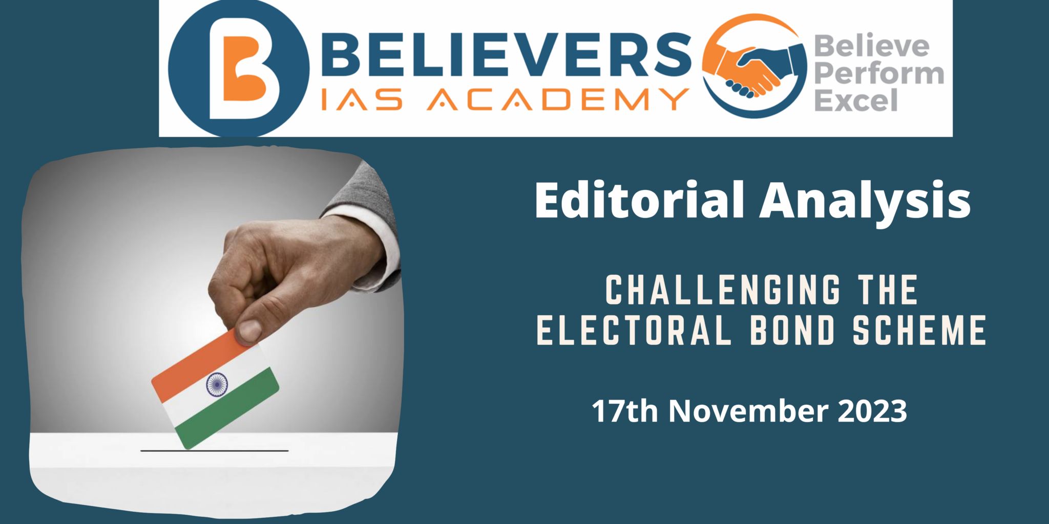 Challenging The Electoral Bond Scheme Believers IAS Academy