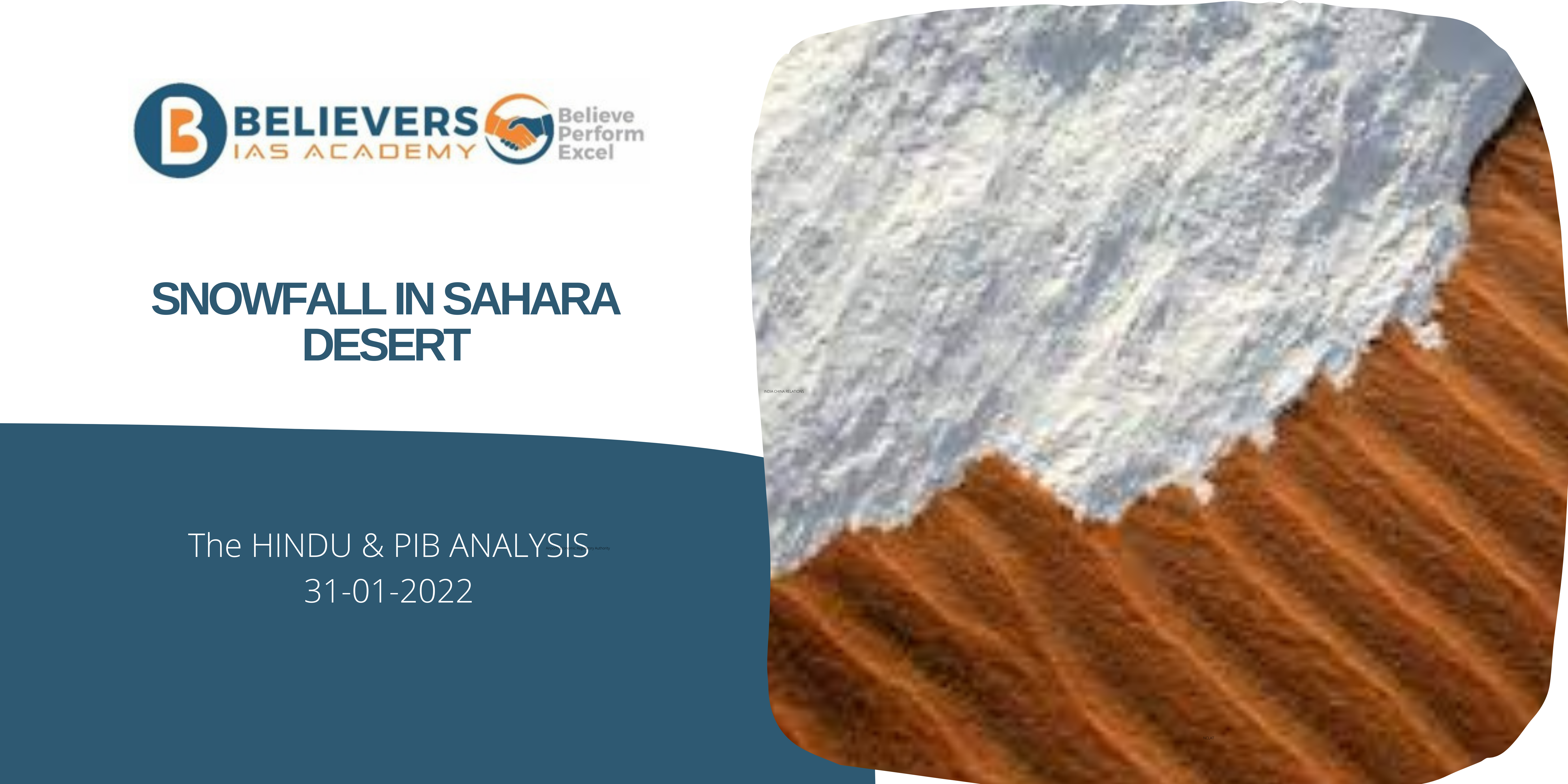 Civil services Current affairs - Snowfall In Sahara Desert