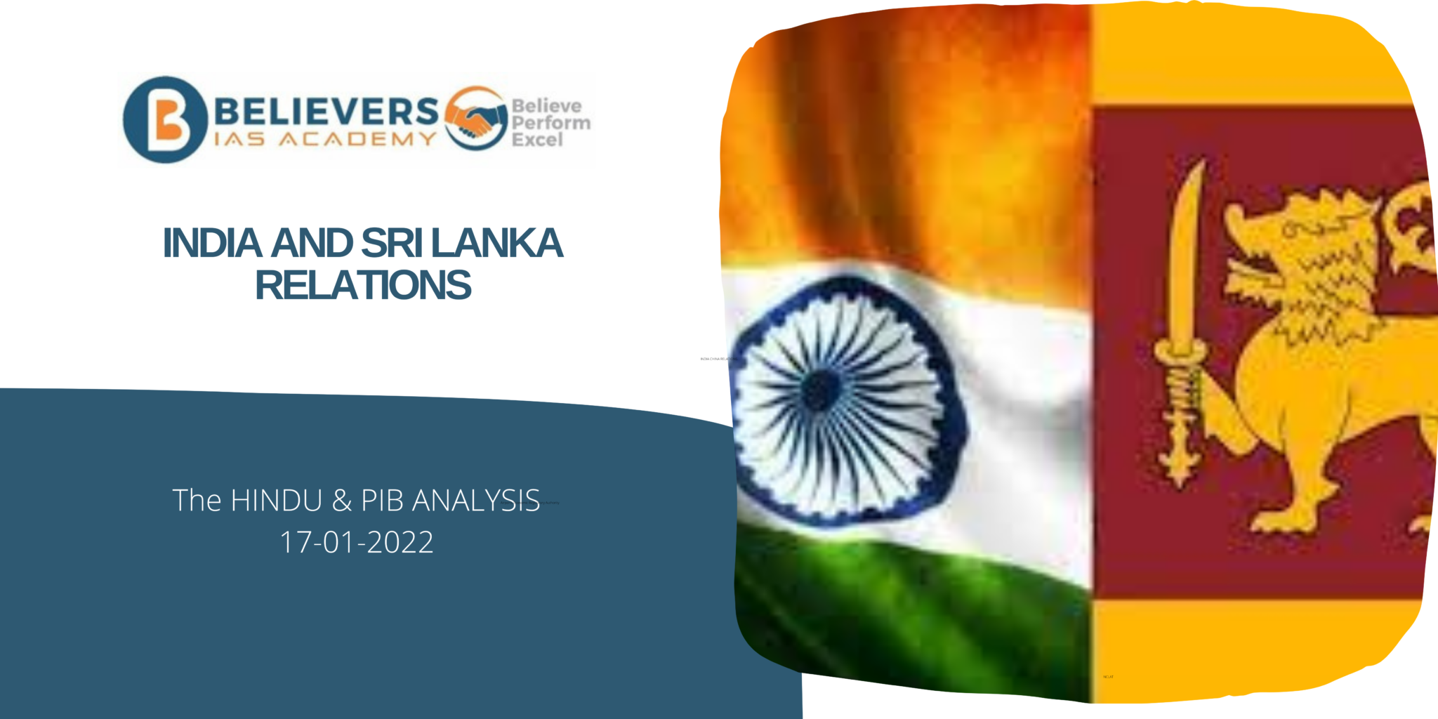 INDIA – SRI LANKA Relations - Believers IAS Academy