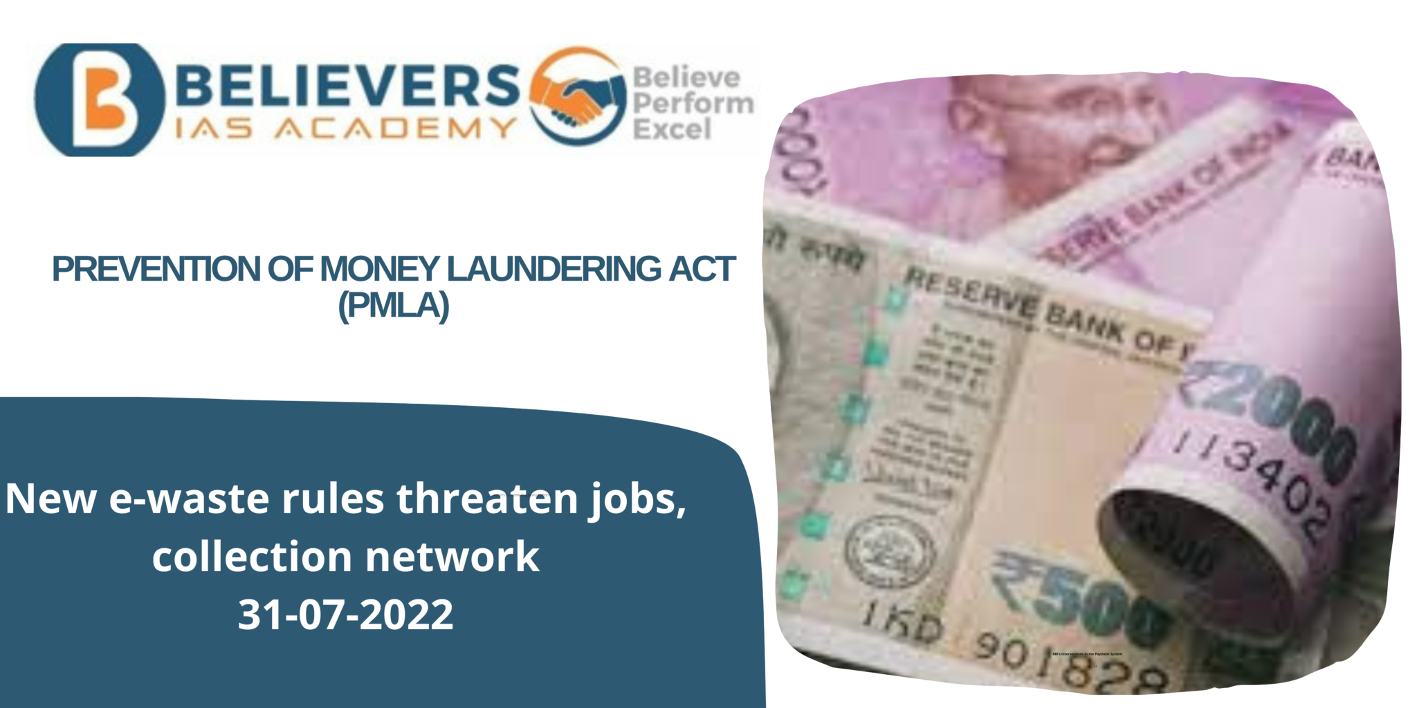 Prevention of Money Laundering Act (PMLA) Believers IAS Academy