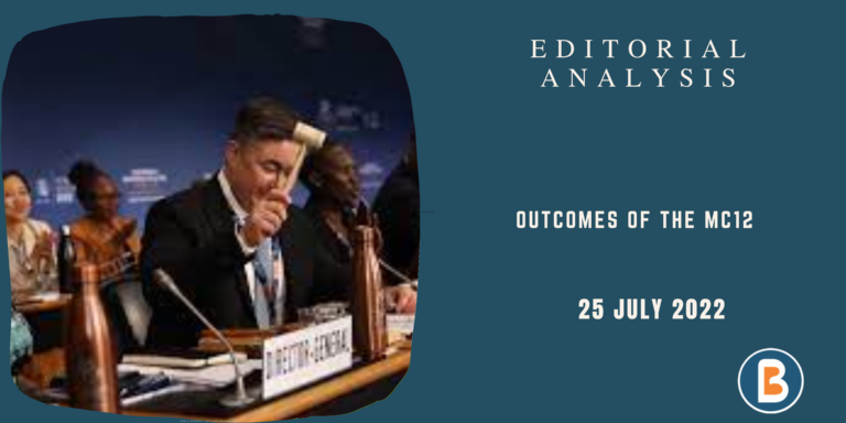 Editorial Analysis for Civil Services - Outcomes of the MC12
