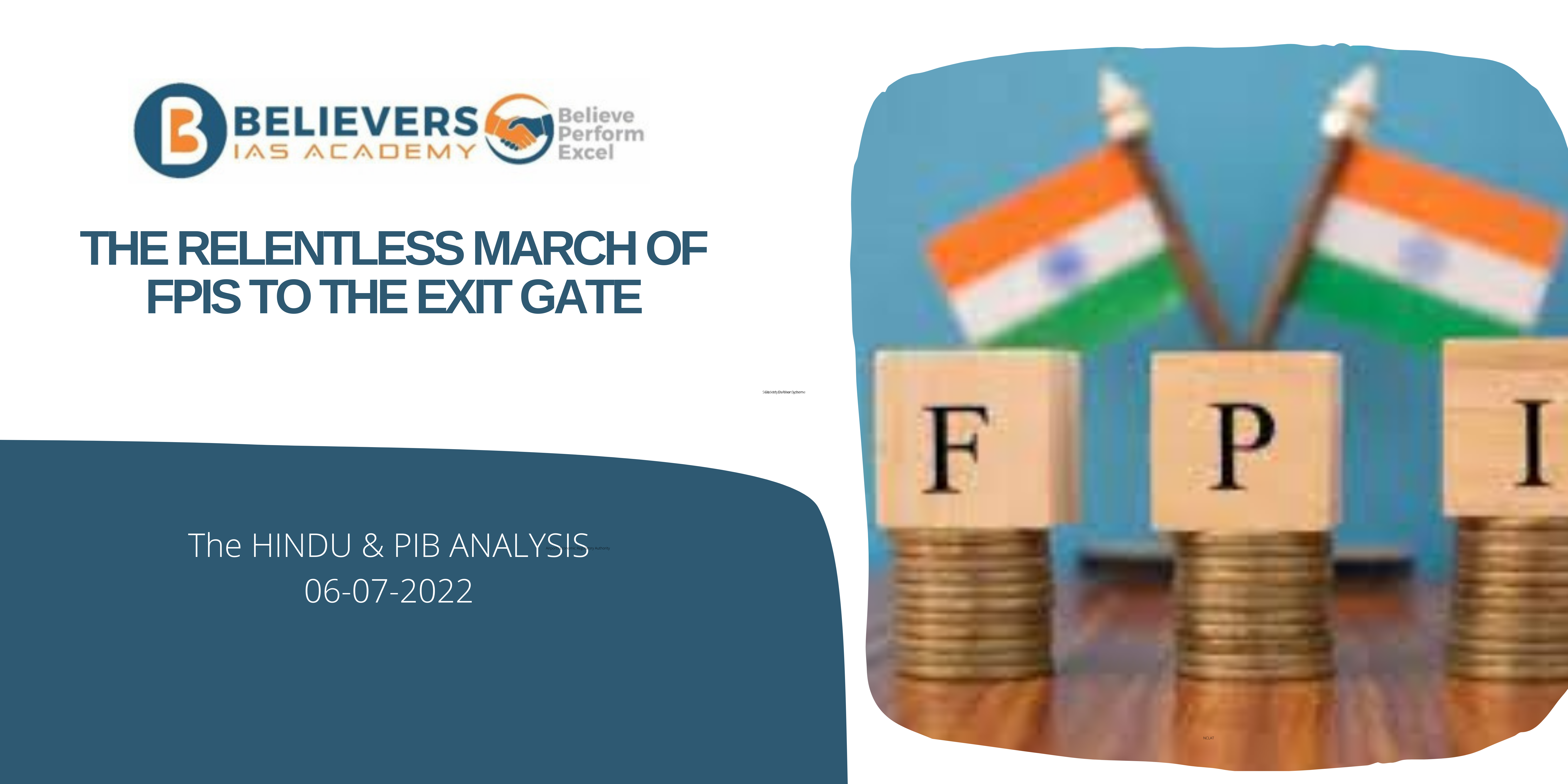 UPSC Current affairs - The Relentless March of FPIs to the Exit Gate