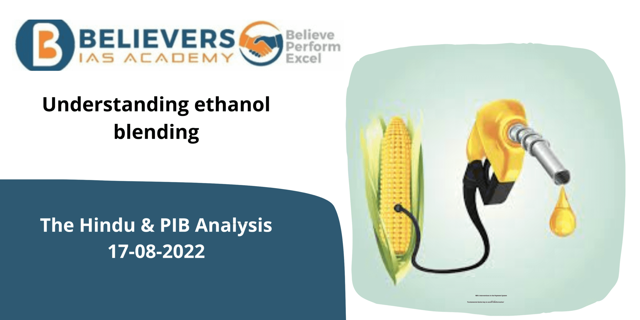 Understanding ethanol blending Believers IAS Academy