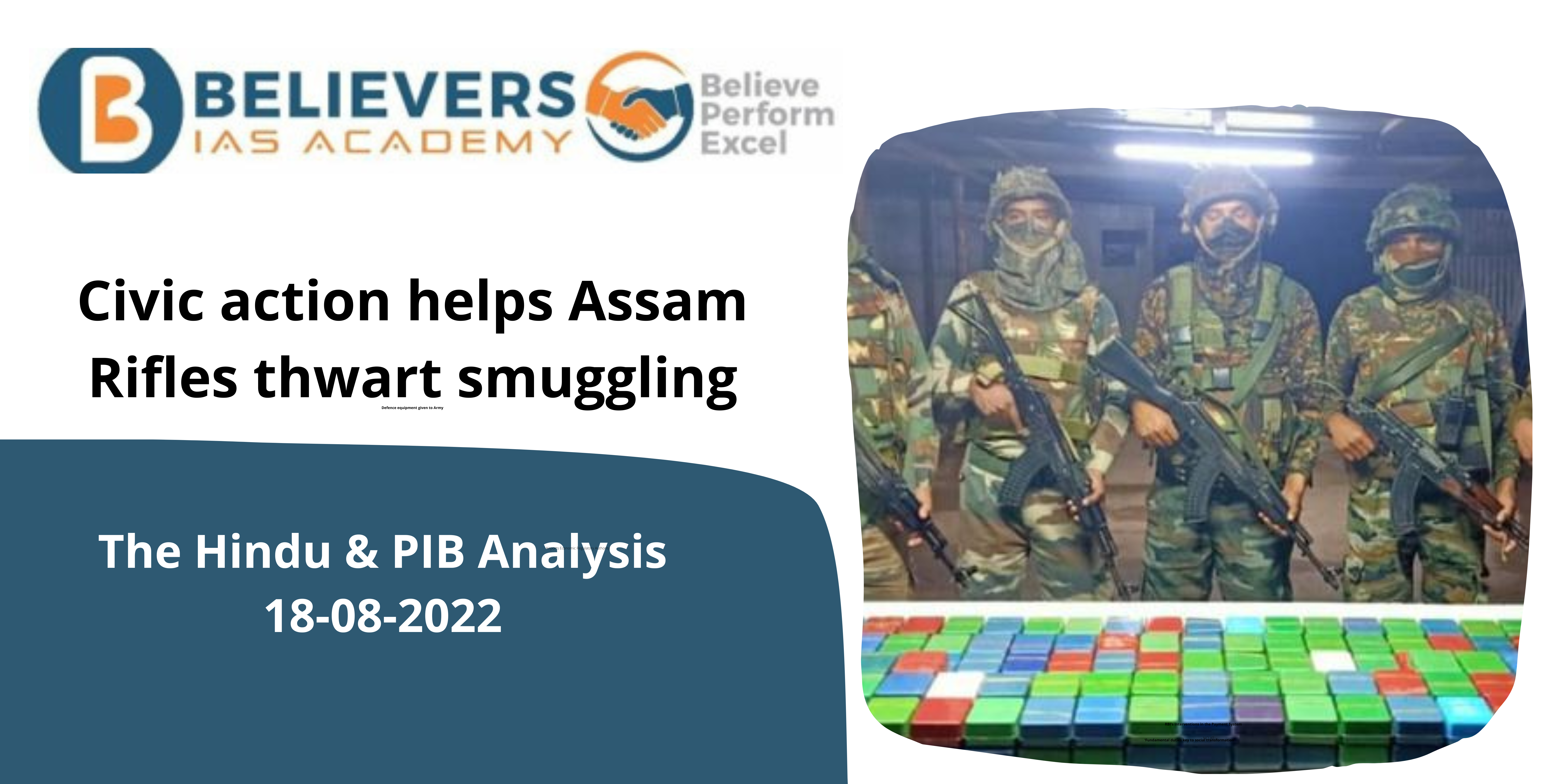 Civic action helps Assam Rifles thwart smuggling