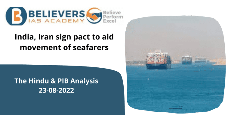 India, Iran sign pact to aid movement of seafarers