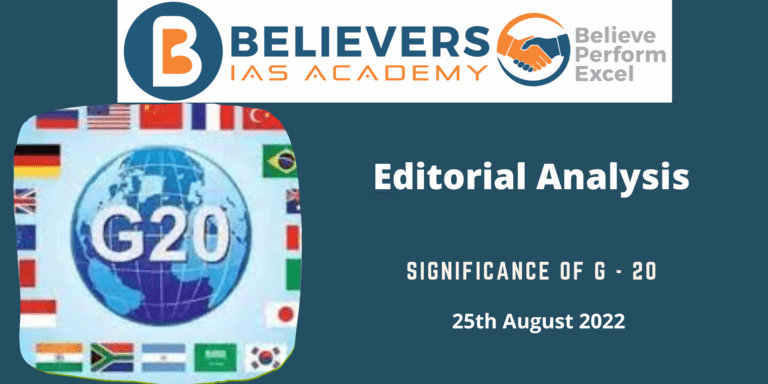 Significance of G - 20