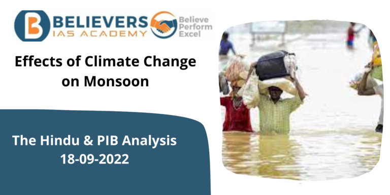 Effects of Climate Change on Monsoon
