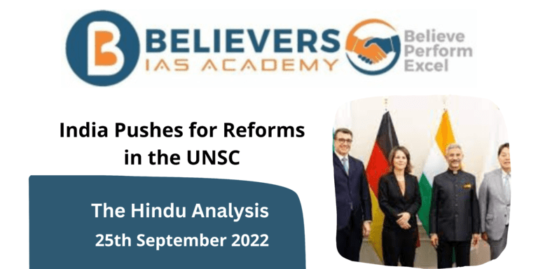 India Pushes for Reforms in the UNSC