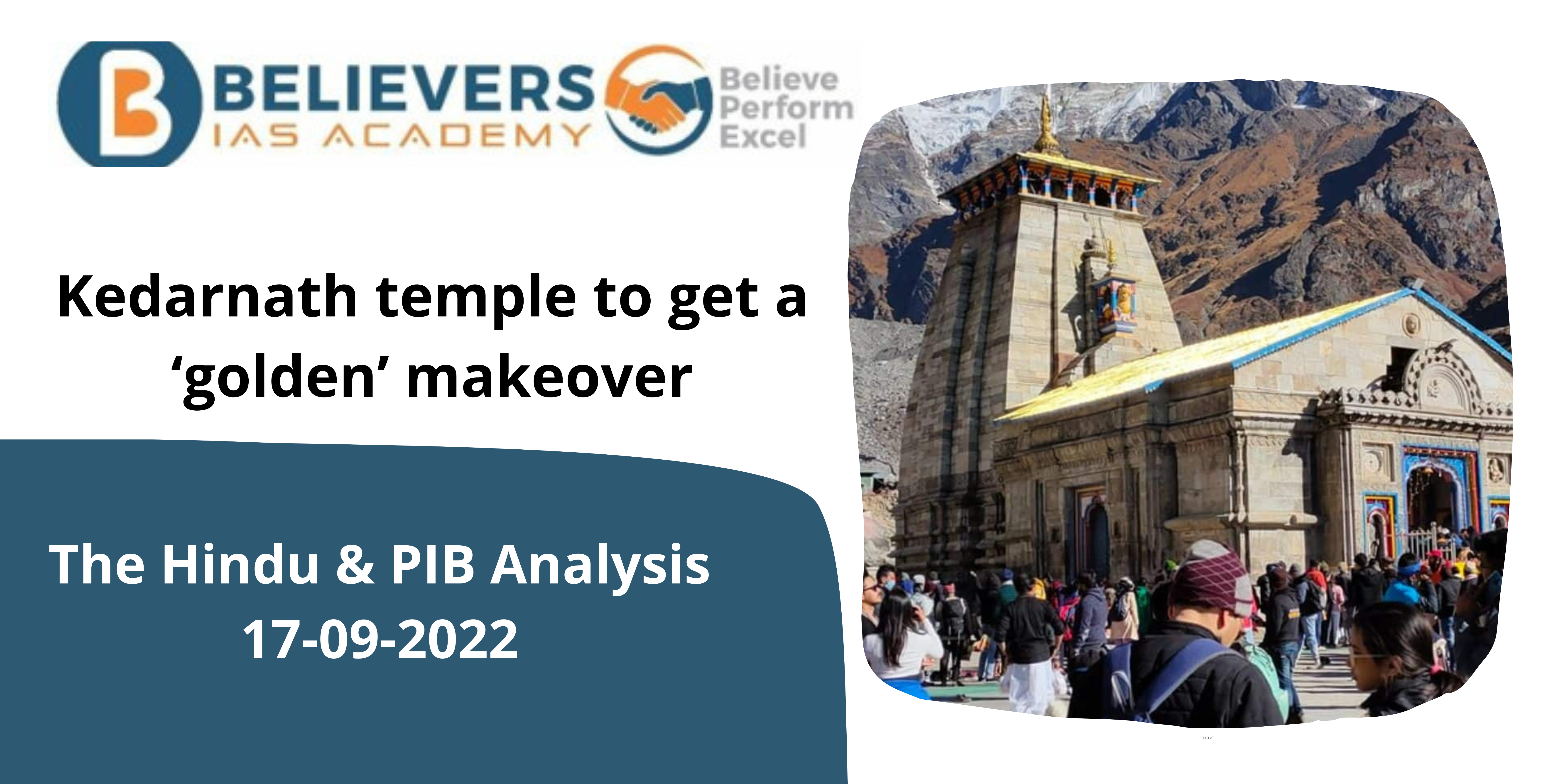 Kedarnath temple to get a ‘golden’ makeover