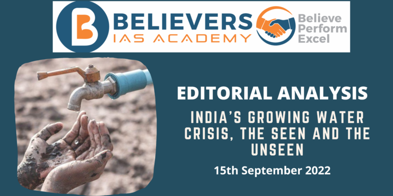 India’s growing water crisis, the seen and the unseen