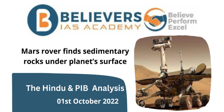 Mars rover finds sedimentary rocks under planet’s surface