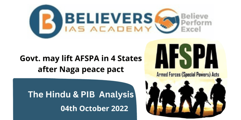 Govt. may lift AFSPA in 4 States after Naga peace pact