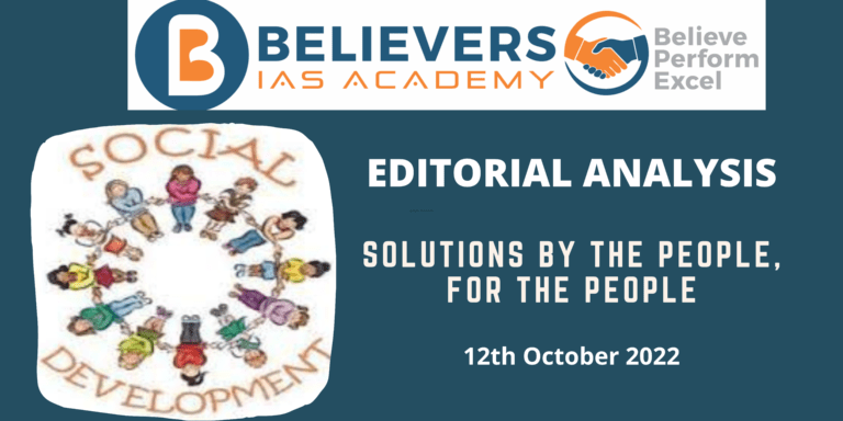 Solutions by the people, for the people