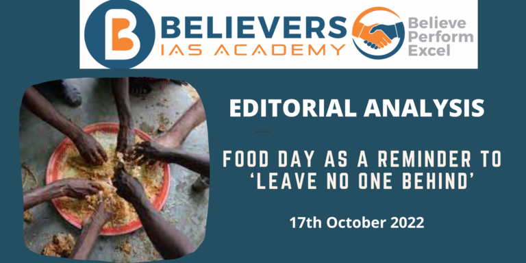 Food day as a reminder to ‘leave no one behind’