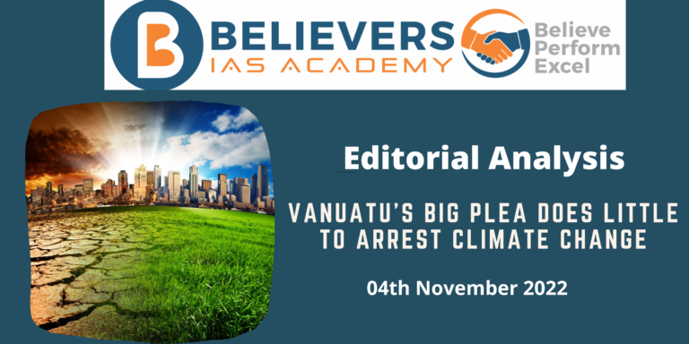 Vanuatu's plea on Climate Change