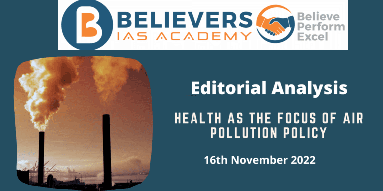 Health as the focus of air pollution policy