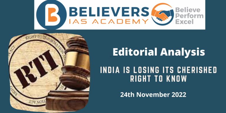 India is losing its cherished right to know