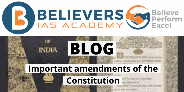 Important amendments of the Constitution