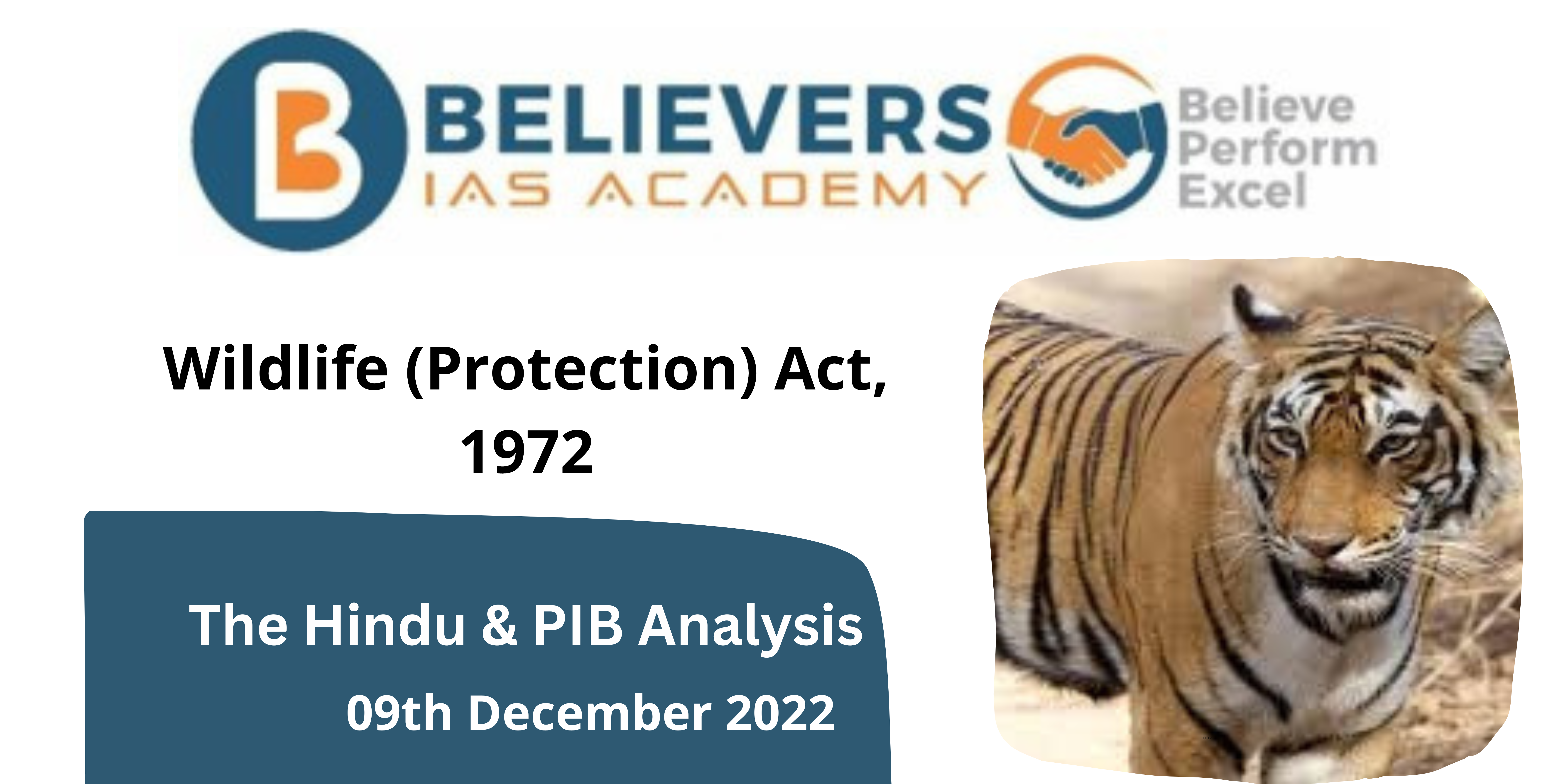 Wildlife (Protection) Act, 1972 - Believers IAS Academy