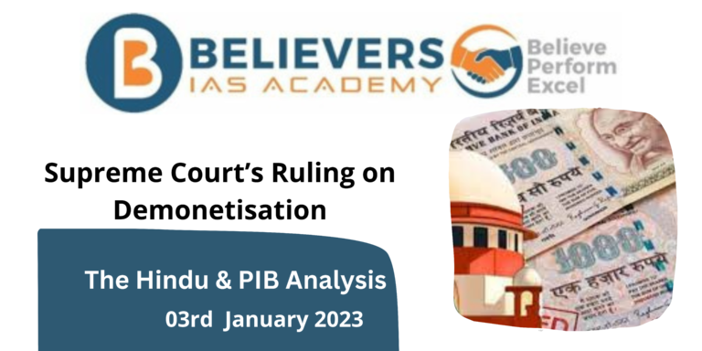 Supreme Court’s Ruling on Demonetisation