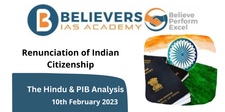 Renunciation of Indian Citizenship