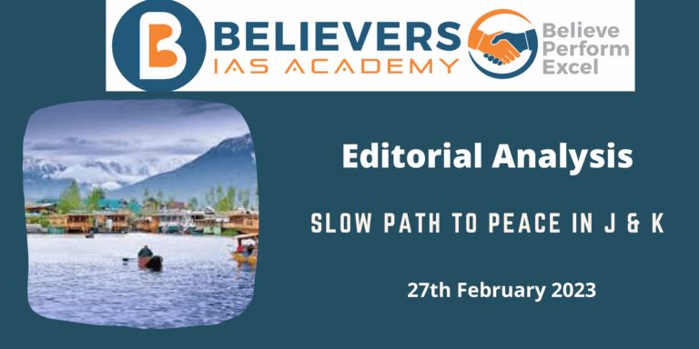 A Slow Path to Peace in J&K