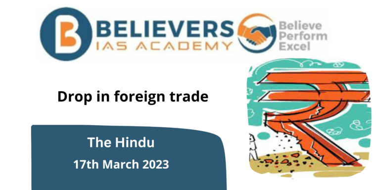 Drop in foreign trade