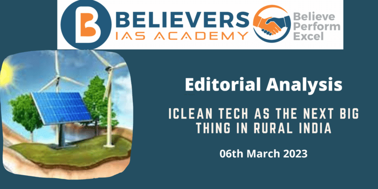 CLEAN TECH AS THE NEXT BIG THING IN RURAL INDIA