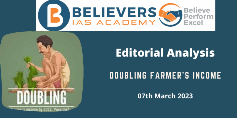 DOUBLING FARMERS' INCOME