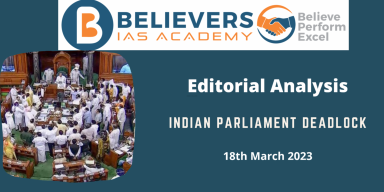 Indian Parliament deadlock