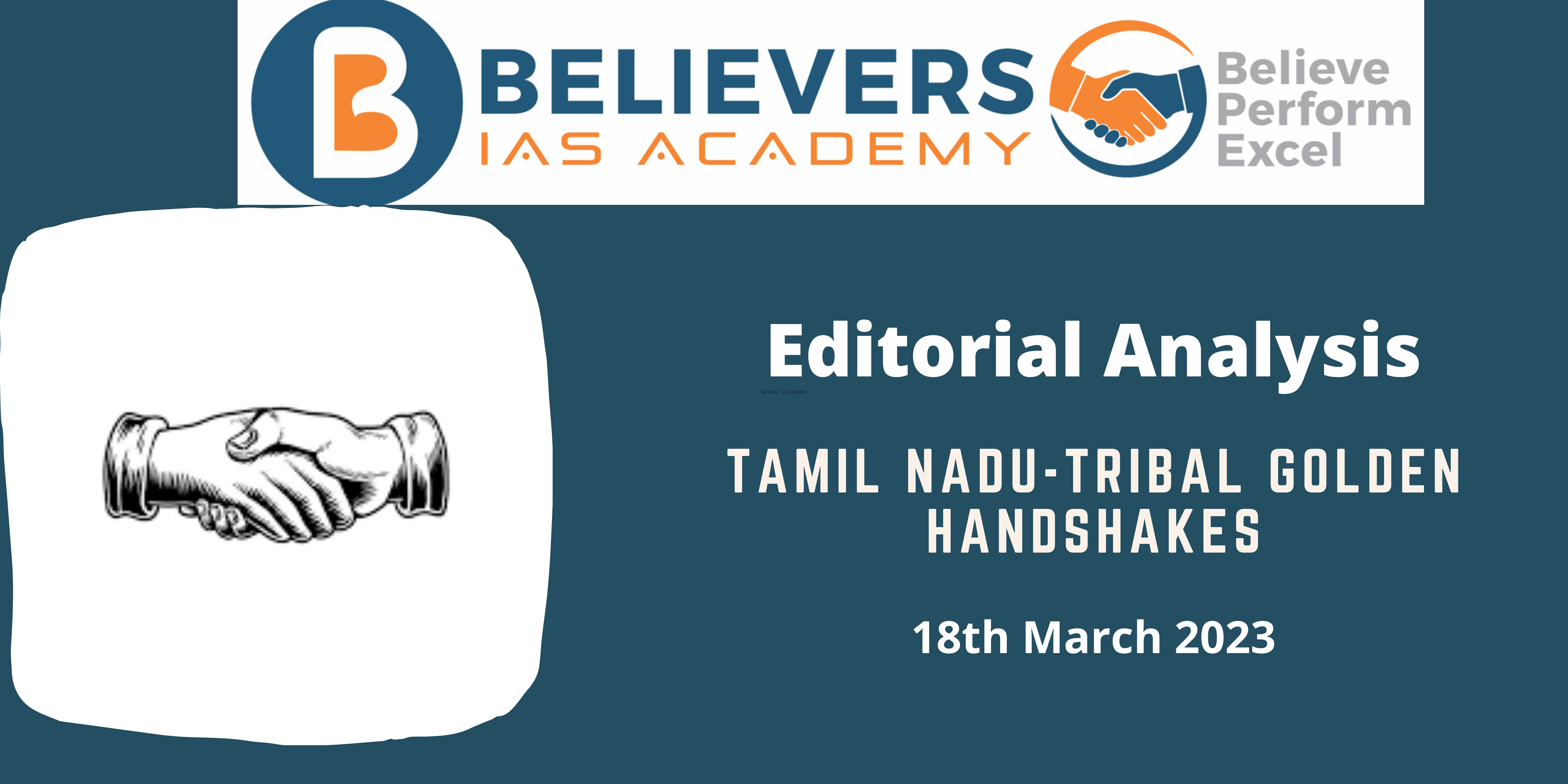 Tamil Nadu-Tribal Golden Handshakes