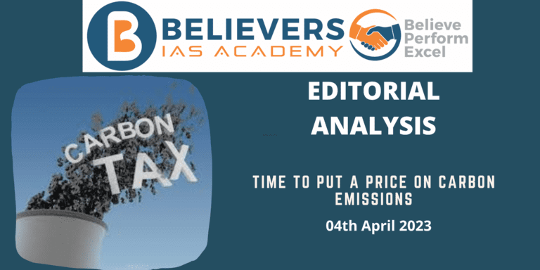 Time to put a price on carbon emissions