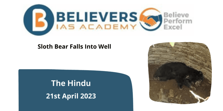 Sloth Bear Falls Into Well
