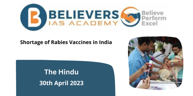 Shortage of Rabies Vaccines in India
