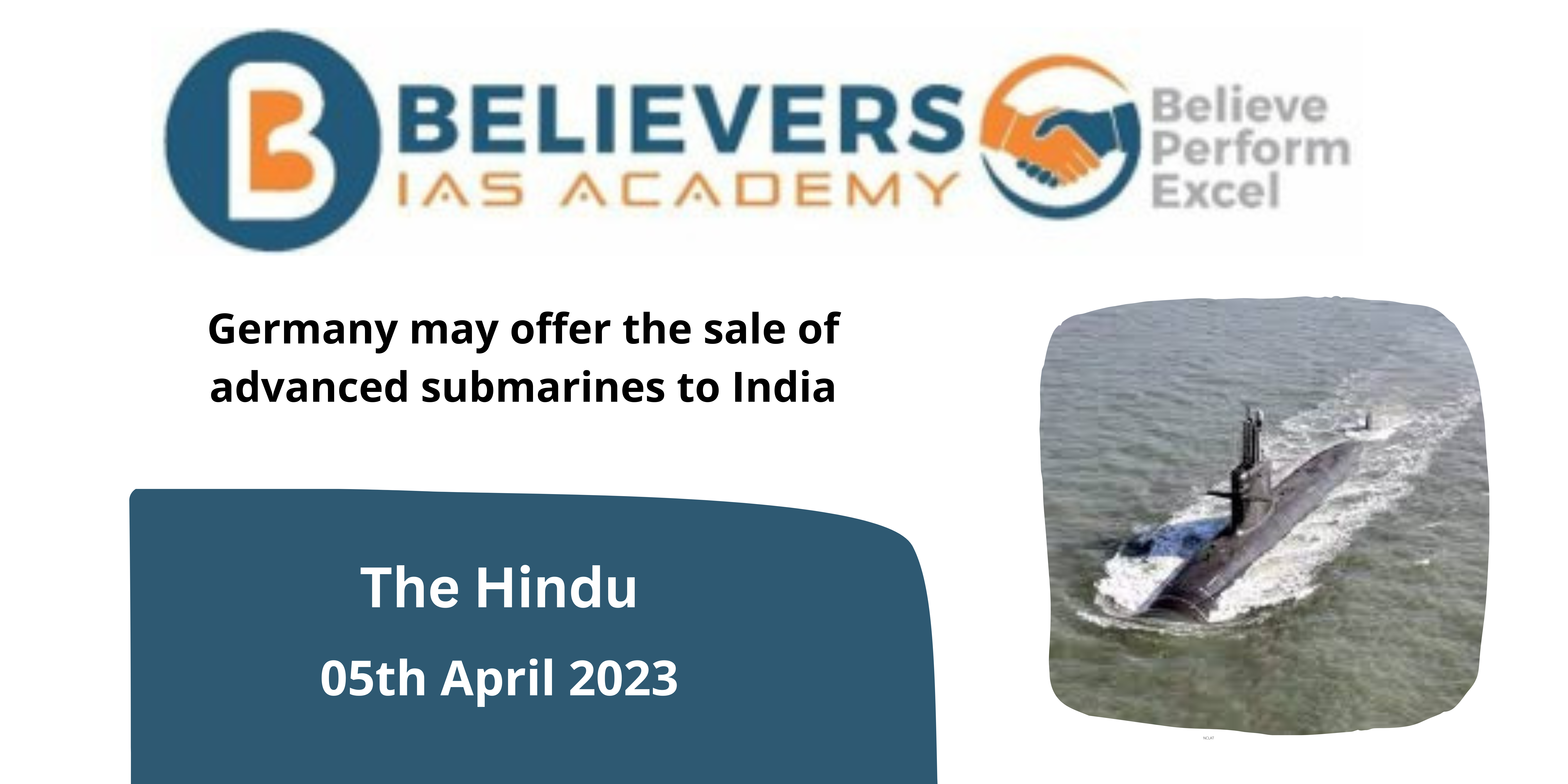Germany may offer the sale of advanced submarines to India