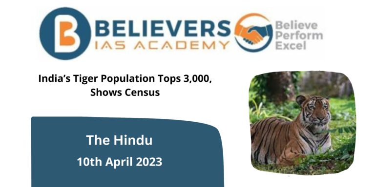 India’s Tiger Population Tops 3,000, Shows Census
