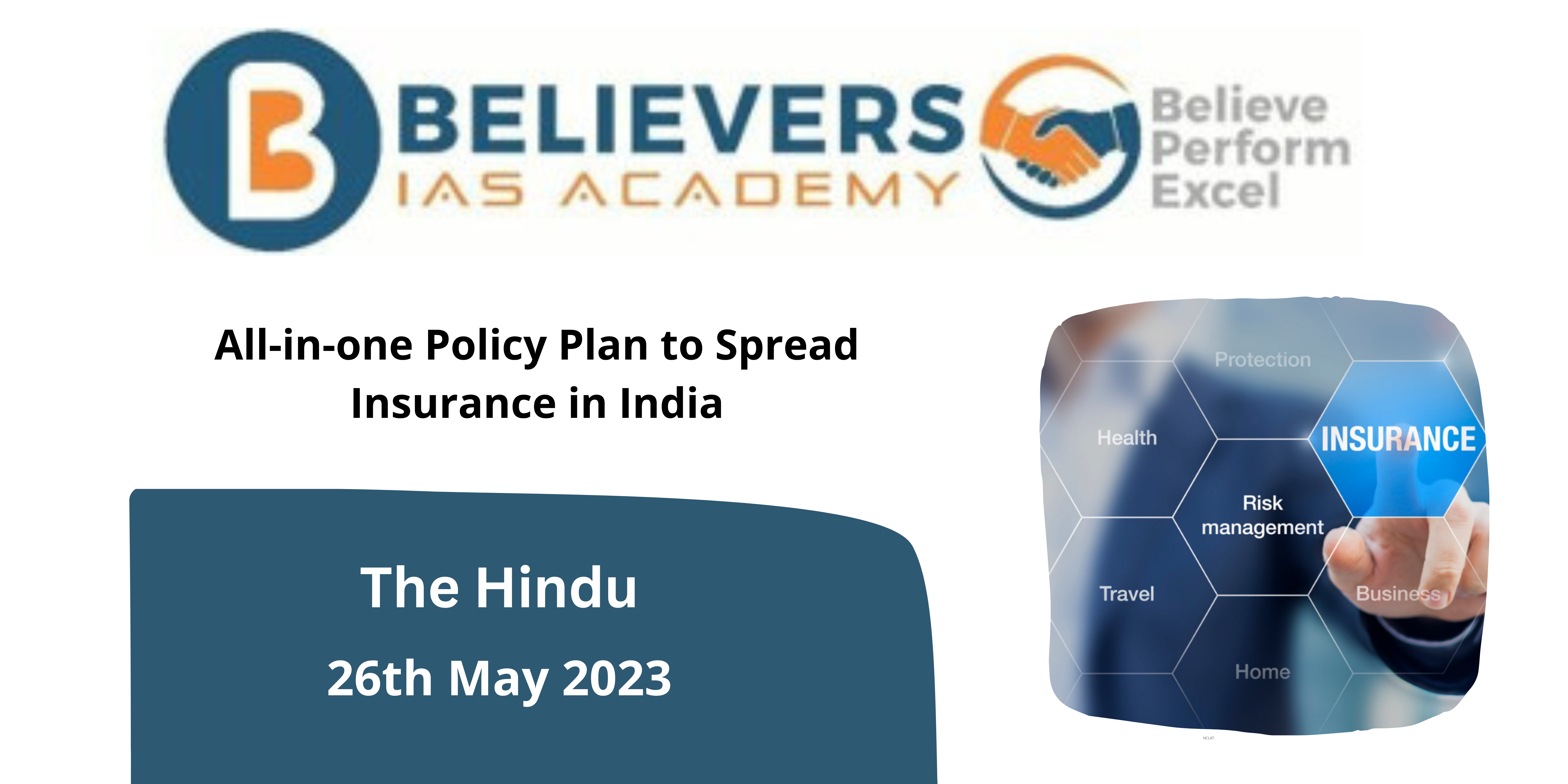 All-in-one Policy Plan to Spread Insurance in India