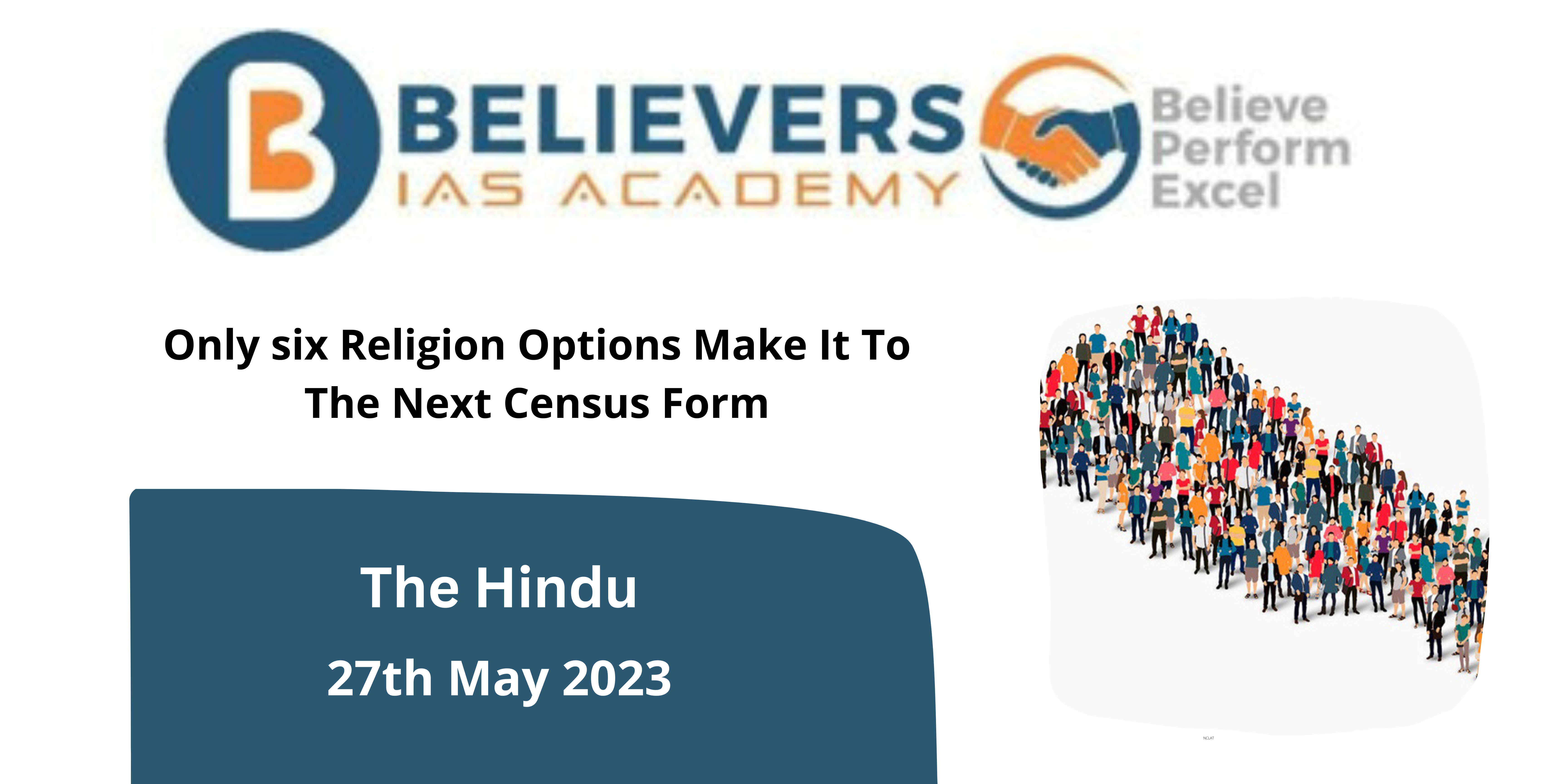 Only six Religion Options Make It To The Next Census Form