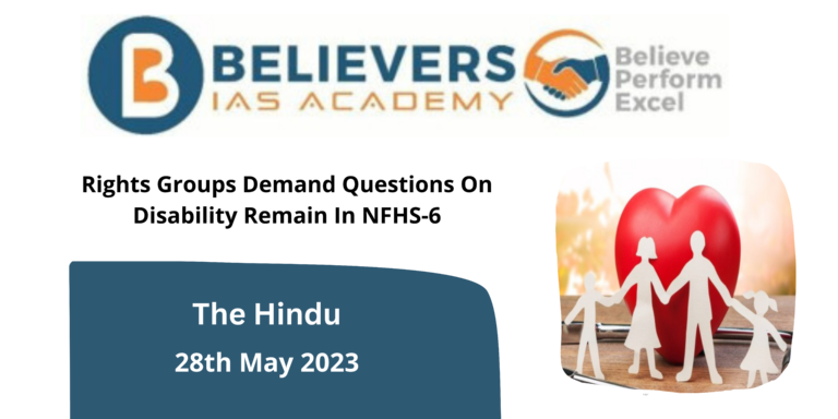 Rights Groups Demand Questions On Disability Remain In NFHS-6
