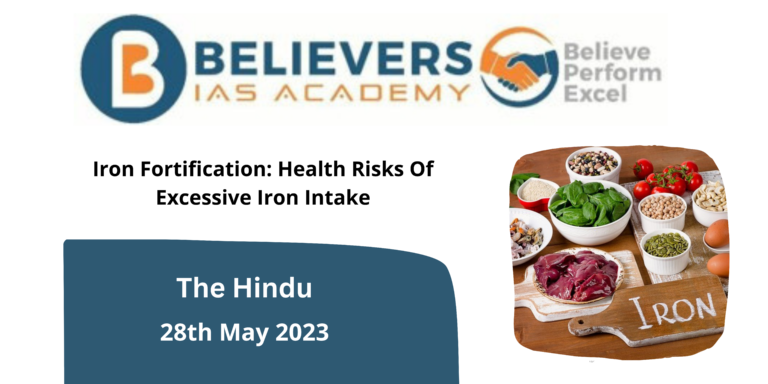 Iron Fortification: Health Risks Of Excessive Iron Intake