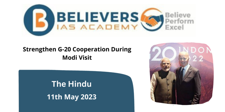 Strengthen G20 Cooperation During Modi Visit