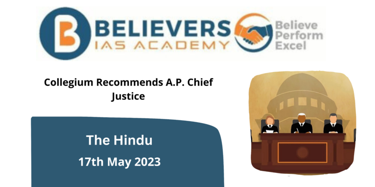 Collegium Recommends Andhra Pradesh Chief Justice
