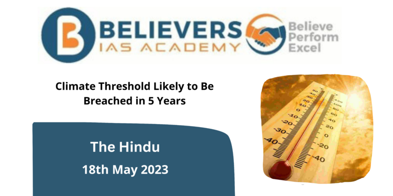 Climate Threshold Set to Be Breached in 5 Years
