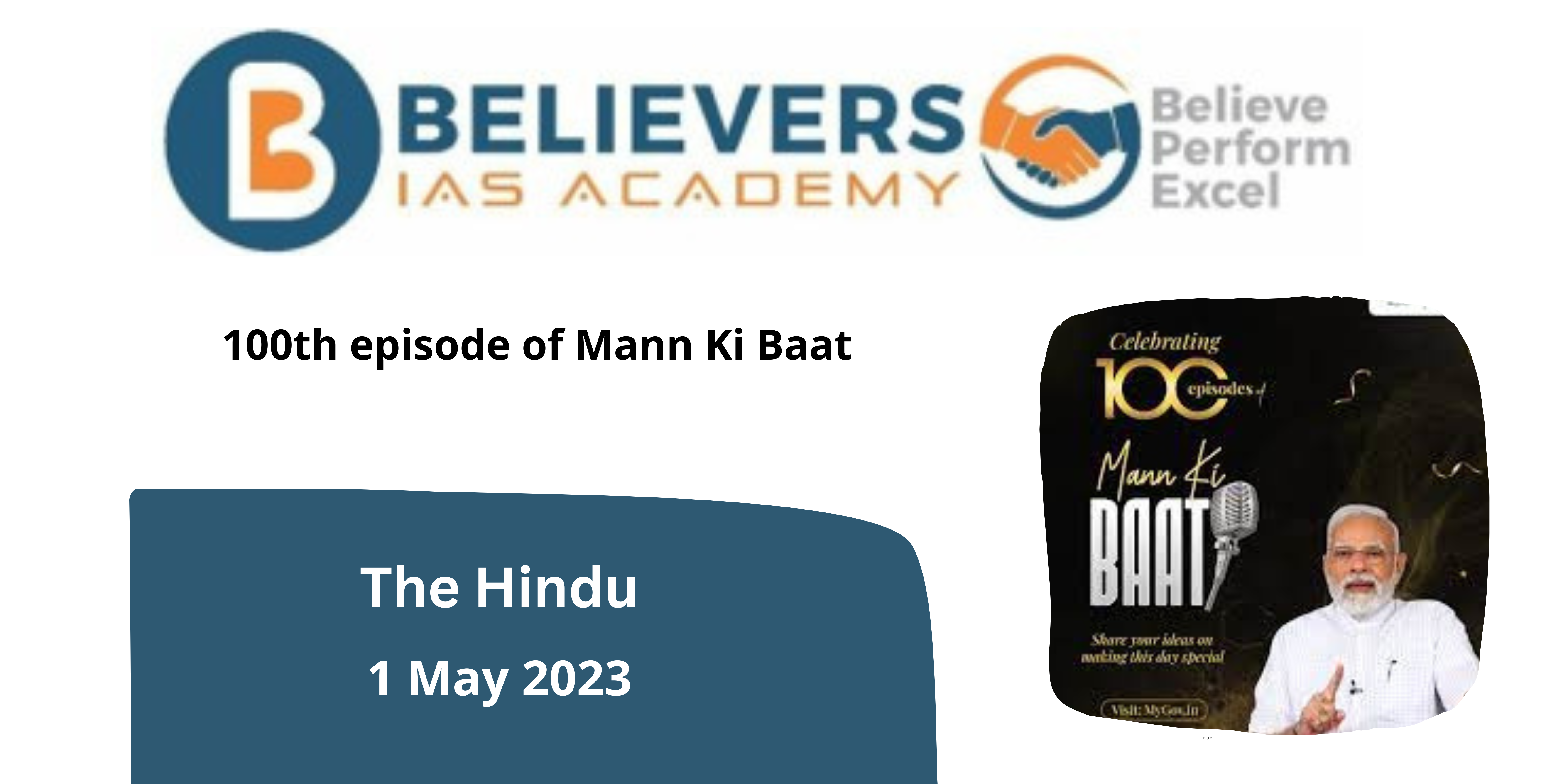100th Episode Of Mann Ki Baat