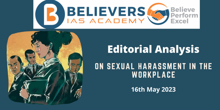 On Sexual Harassment In The Workplace