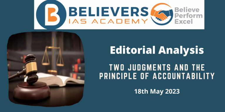 Two Judgments And The Principle Of Accountability