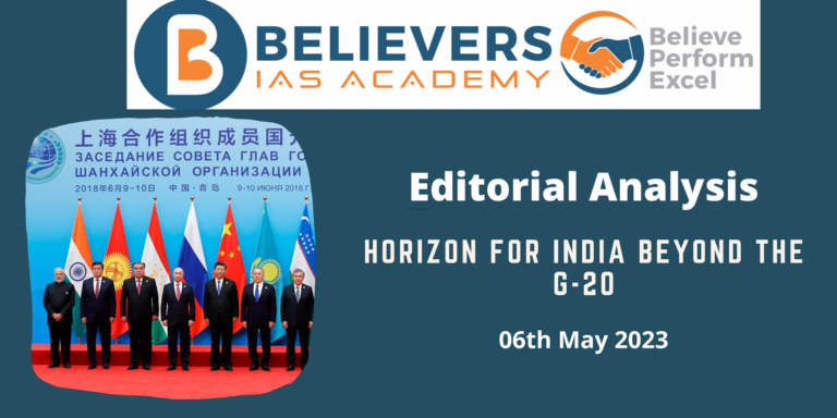 Horizon For India Beyond The G-20