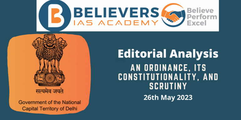 An Ordinance, Its Constitutionality, And Scrutiny