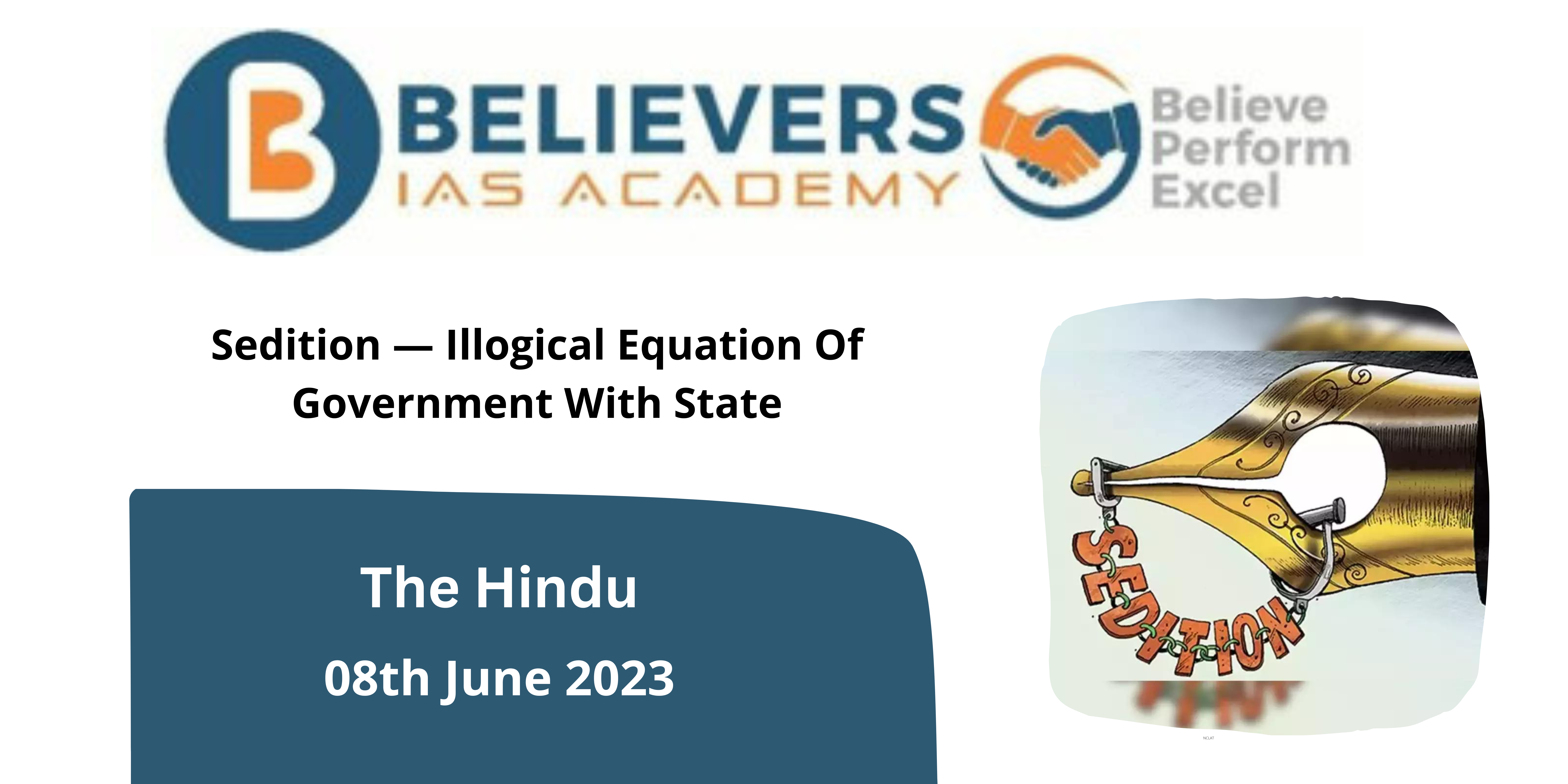 Sedition — Illogical Equation Of Government With State