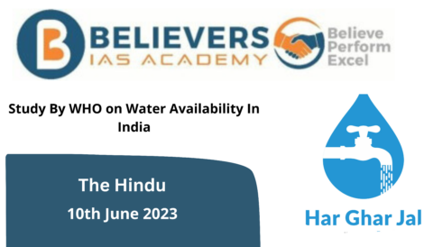 Study By WHO on Water Availability In India